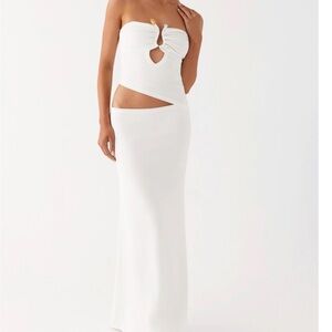 Peppermayo White Roses Maxi Dress